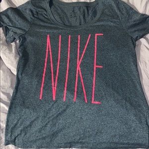 Dri-Fit Grey Nike logo shirt